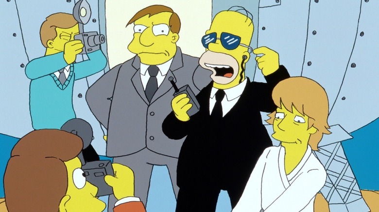 Mayor Quimby and Homer Simpson