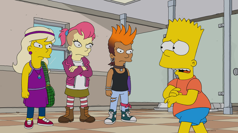 Bart encounters a trio of rebellious girls