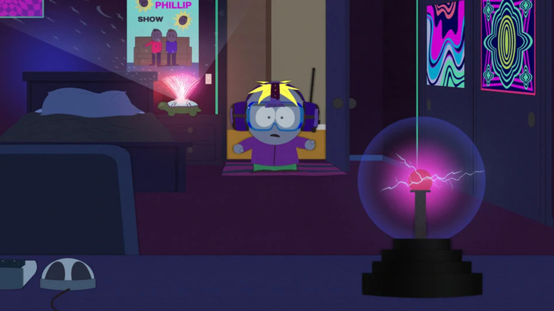 Butters wearing a VR headset