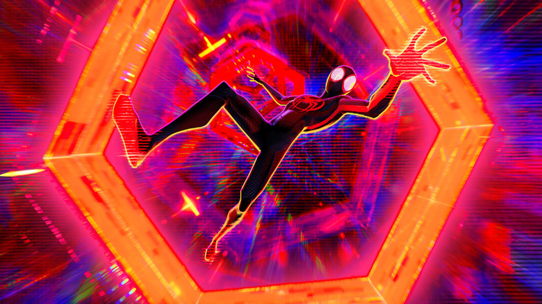 Miles Morales falls through multiversal tunnel