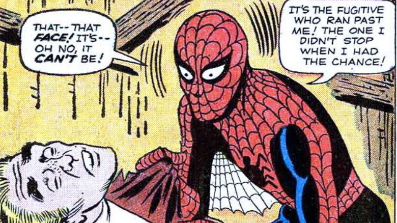 Spider-Man catches the burglar