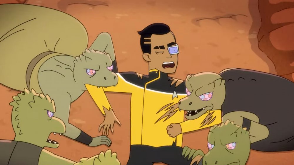 The Gorn attack Rutherford in Star Trek: Lower Decks