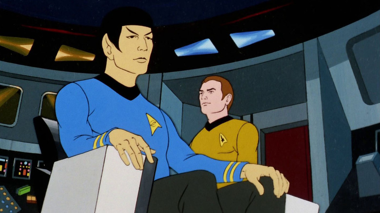 Spock in the captain's chair