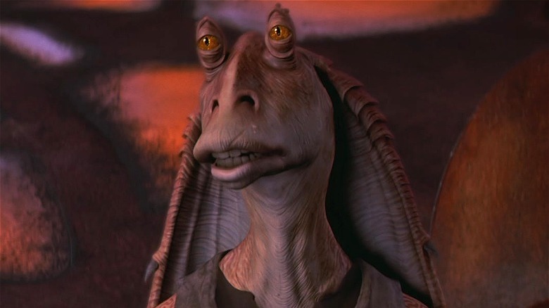 Jar Jar Binks looking sideways