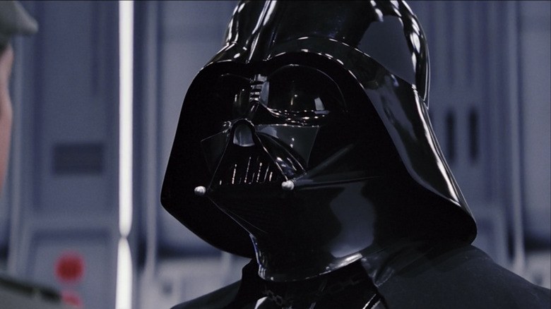 Darth Vader raises his head