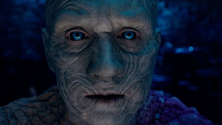 A closeup of Metamorpho's face in Superman (2025)