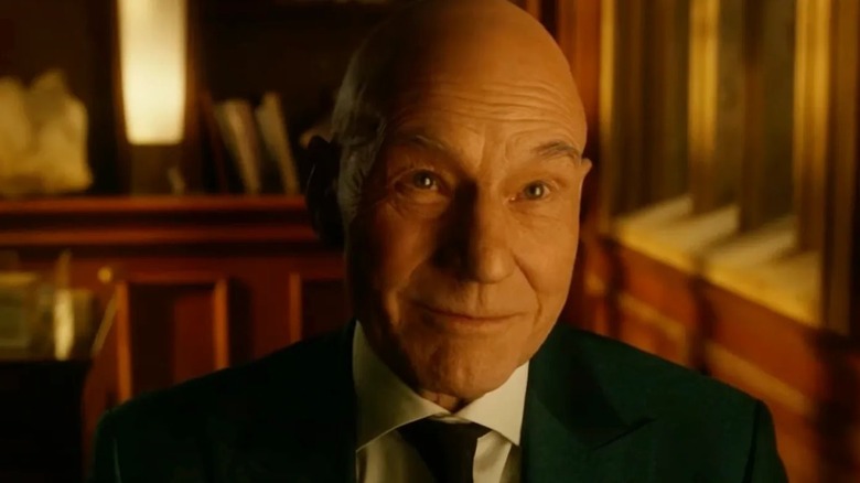 Professor X grinning