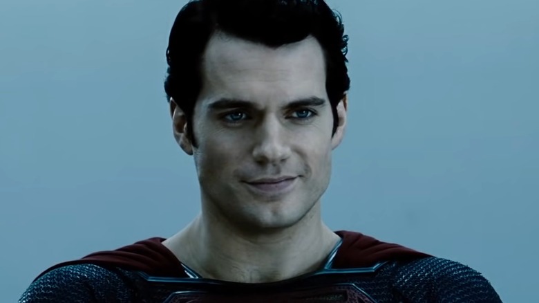 Superman smiling in costume