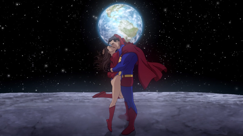 Superman and Lois on the moon