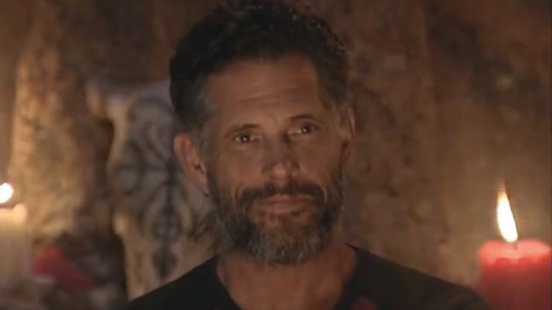 Survivor contestant in cave