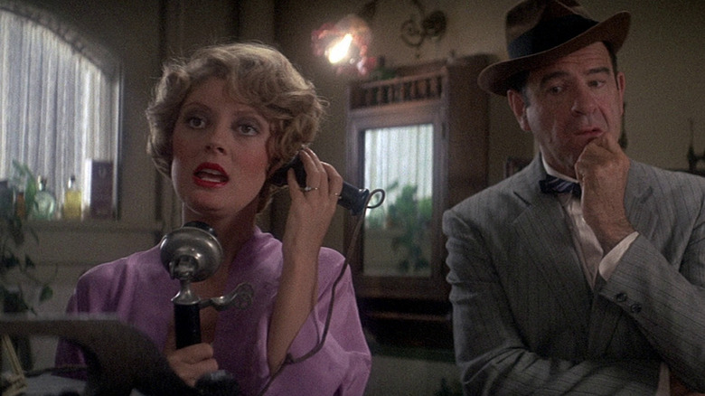 Peggy on the phone in "The Front Page" (1974)