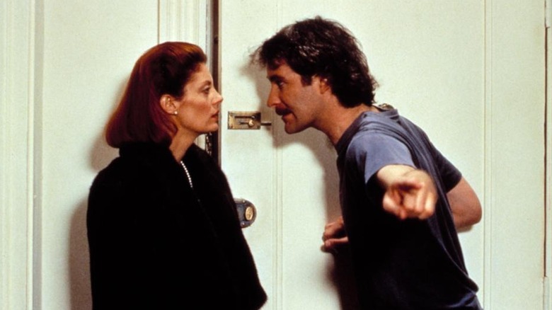 Nick and Christine argue by the door in "The January Man" (1989)