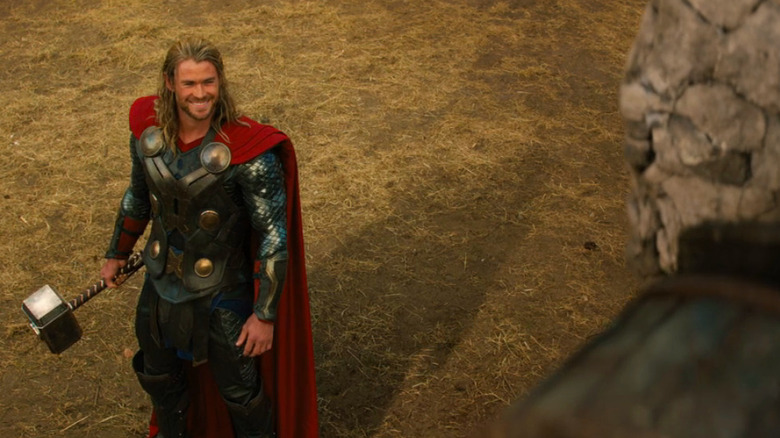 Thor smiling Mjolnir Korg