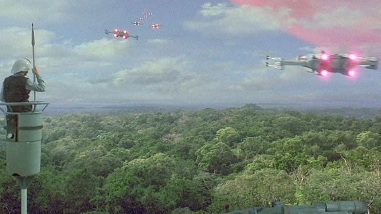 X-Wing fighters on Yavin 4