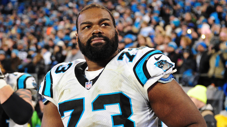 Michael Oher in football uniform