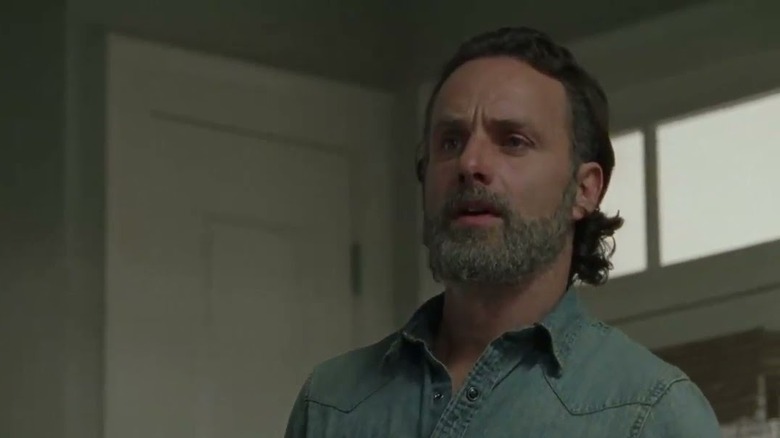 Rick with a gray beard The Walking Dead