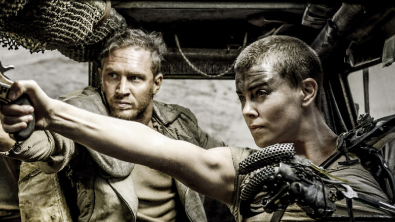 Tom Hardy and Charlize Theron in "Fury Road"