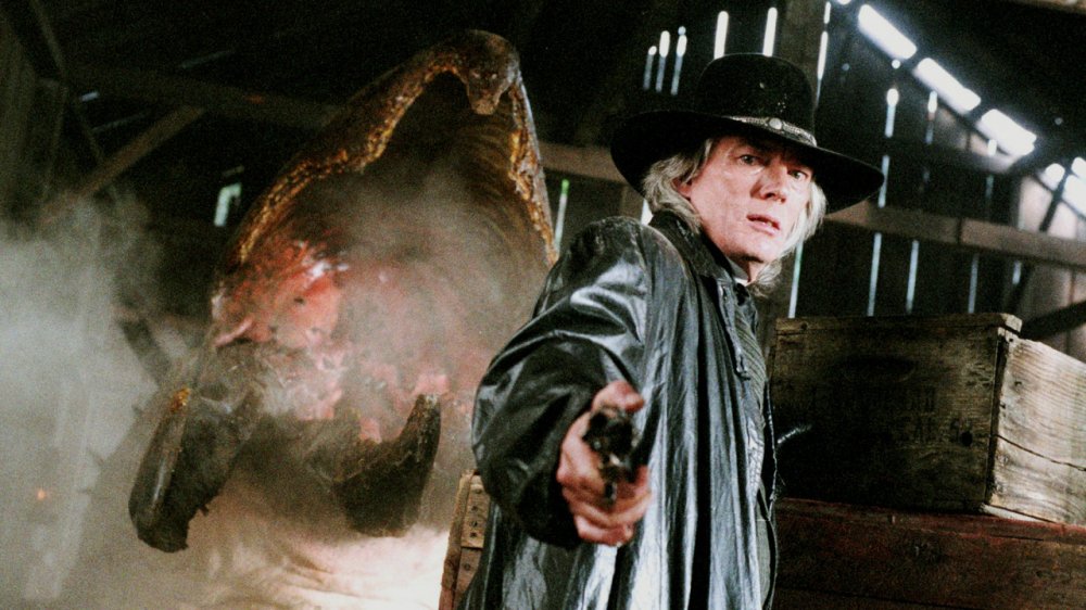 Billy Drago and Graboid in Tremors 4