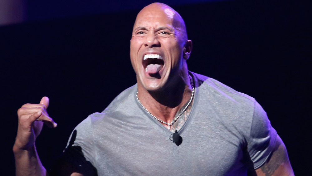 Dwayne Johnson yelling