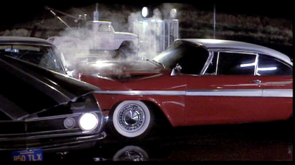 Christine movie, cars crashing