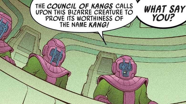 The Council of Kangs as depicted in Spider-Ham #4