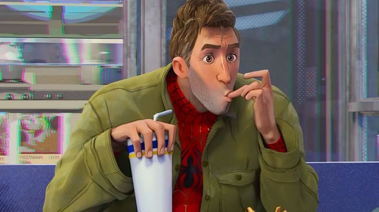 Peter B. Parker licking finger