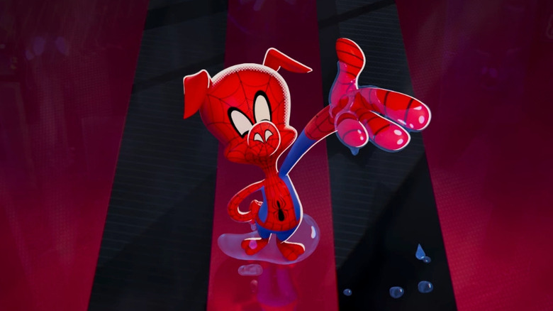 Spider-Ham offering handshake