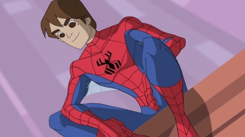 Peter Parker sitting on rooftop