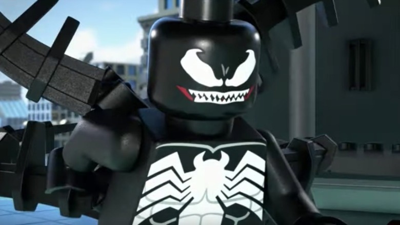 LEGO Venom grimacing
