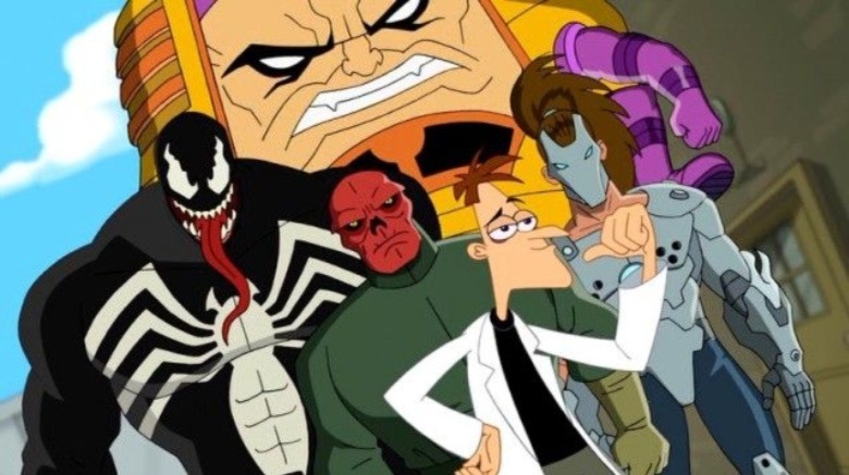 Dr. Doofenshmirtz with Marvel villains