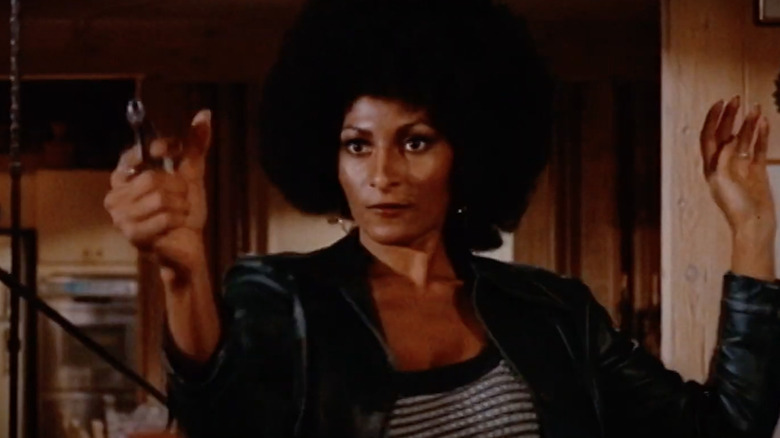 Pam Grier with afro