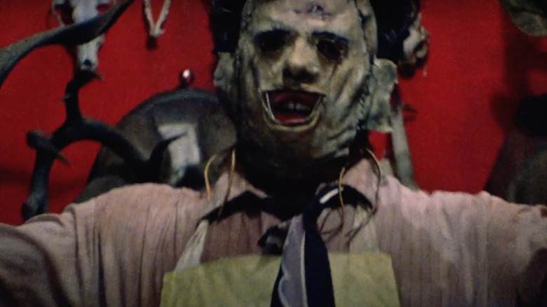 Leatherface in antler room