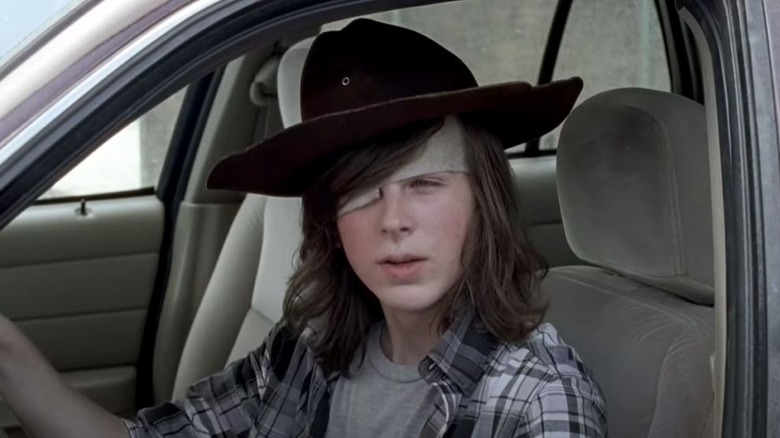Carl drives car