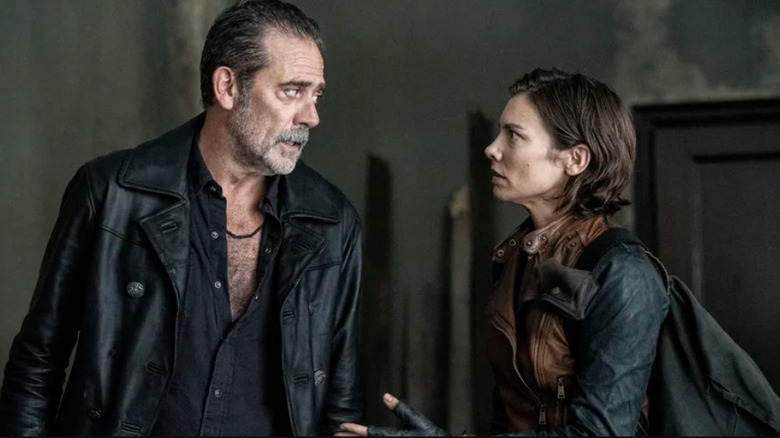 Negan and Maggie face each other