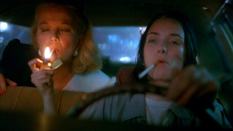 Winona Ryder lights Gena Rowlands' cigarette