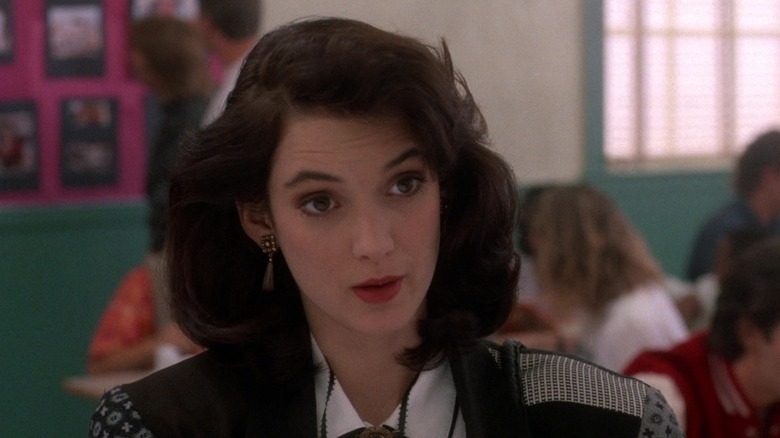 WInona Ryder in the lunch room