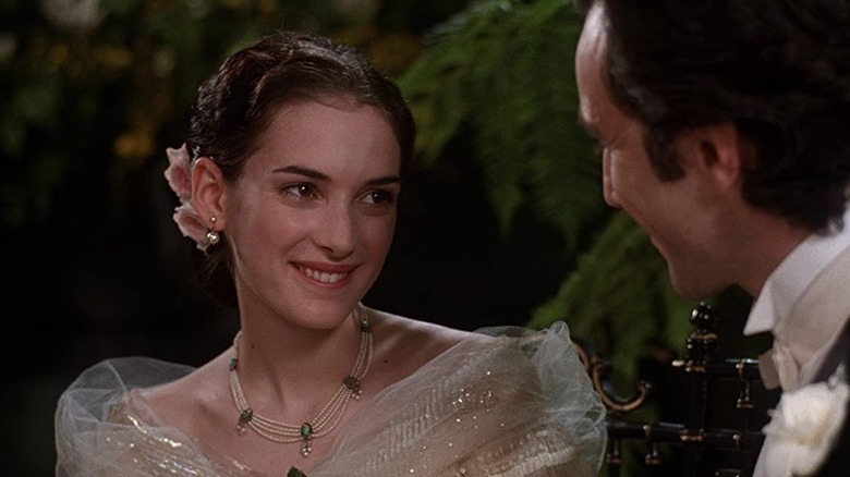 Winona Ryder smiles at Daniel Day-Lewis