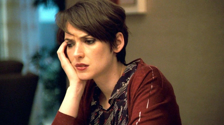 Winona Ryder thinks intently