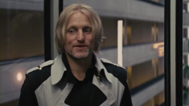 Woody Harrelson in elevator