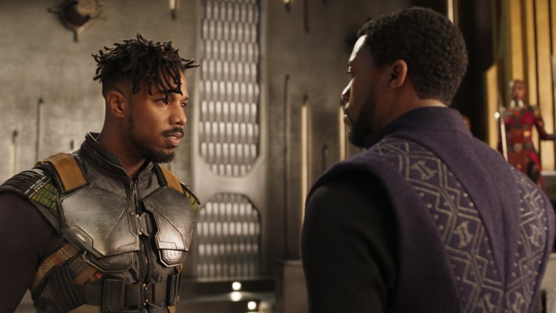 Killmonger and T'Challa in Black Panther