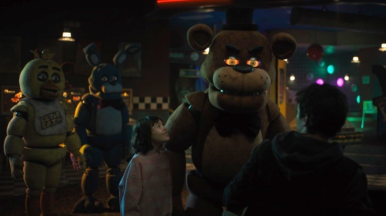 Freddy Fazbear eyes glowing