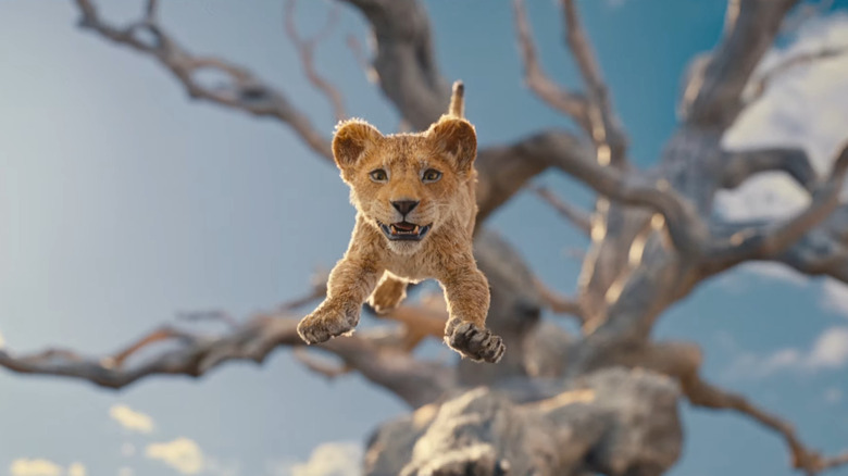 Young Mufasa jumping