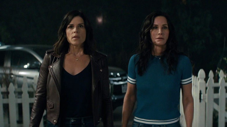 Sidney Prescott and Gale Weathers worried