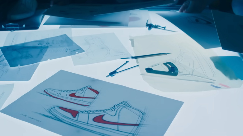 Design sheets for the Air Jordan