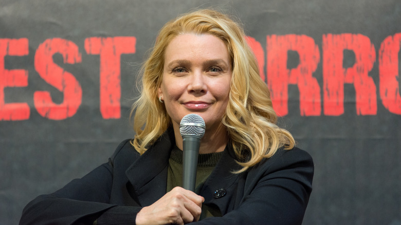 Laurie Holden smiles
