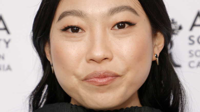 Awkwafina on a red carpet