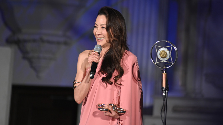 Michelle Yeoh speaking onstage