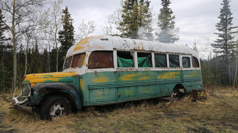 Bus 142 sitting in Alaska