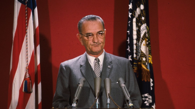 Lyndon B. Johnson speaking