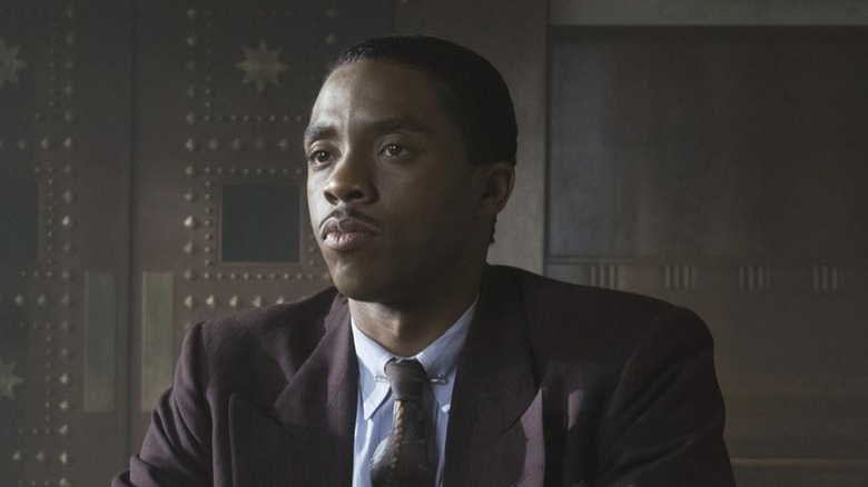 Chadwick Boseman playing Thurgood Marshall